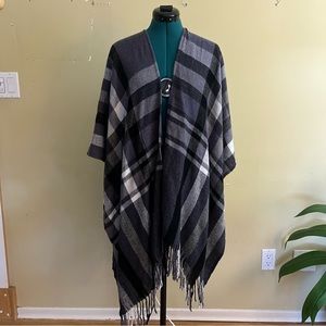 Never Worn Plaid Cashmere Blend Shawl